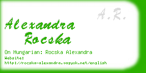 alexandra rocska business card